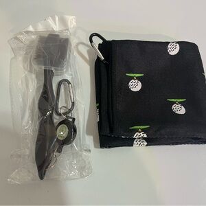 1 Pcs Mile High Life Golf Club Brush and 1 Pcs Golf Towel(16"x24")